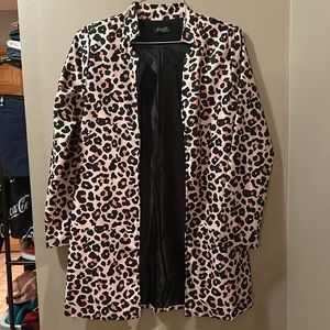 Cheetah print blazer, coat women’s size small.